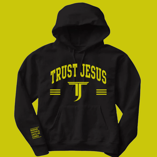 TRUST JESUS BLACK  HOODIE